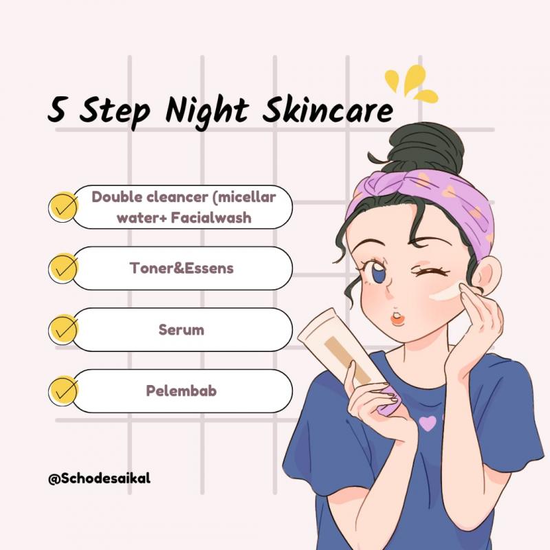 5 step night skincare routine