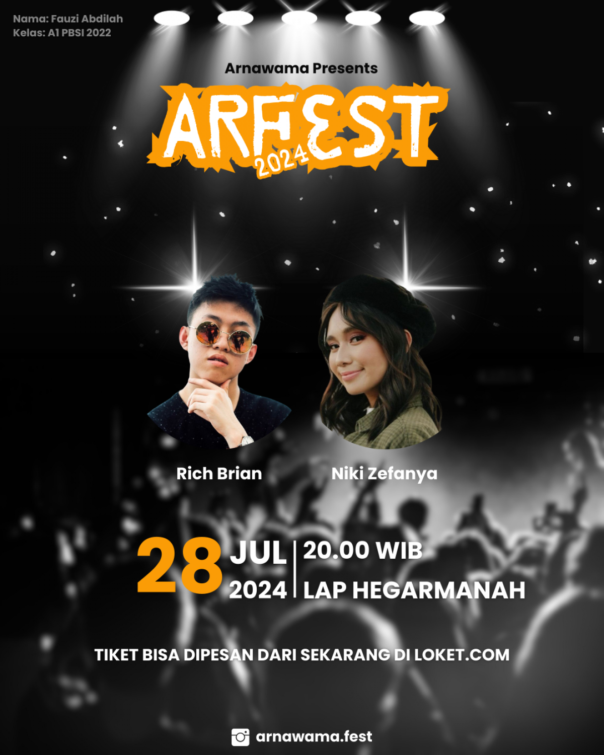 Poster acara musik Arfest.