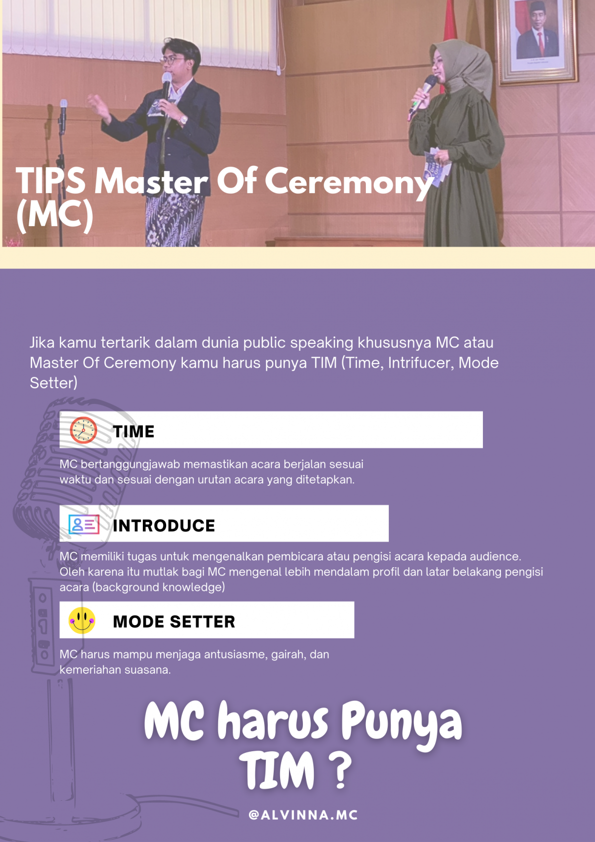 Tips Master Of Ceremony (MC)