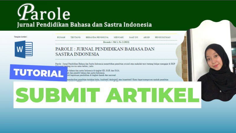 Tutorial Submit Artikel di Jurnal Parole